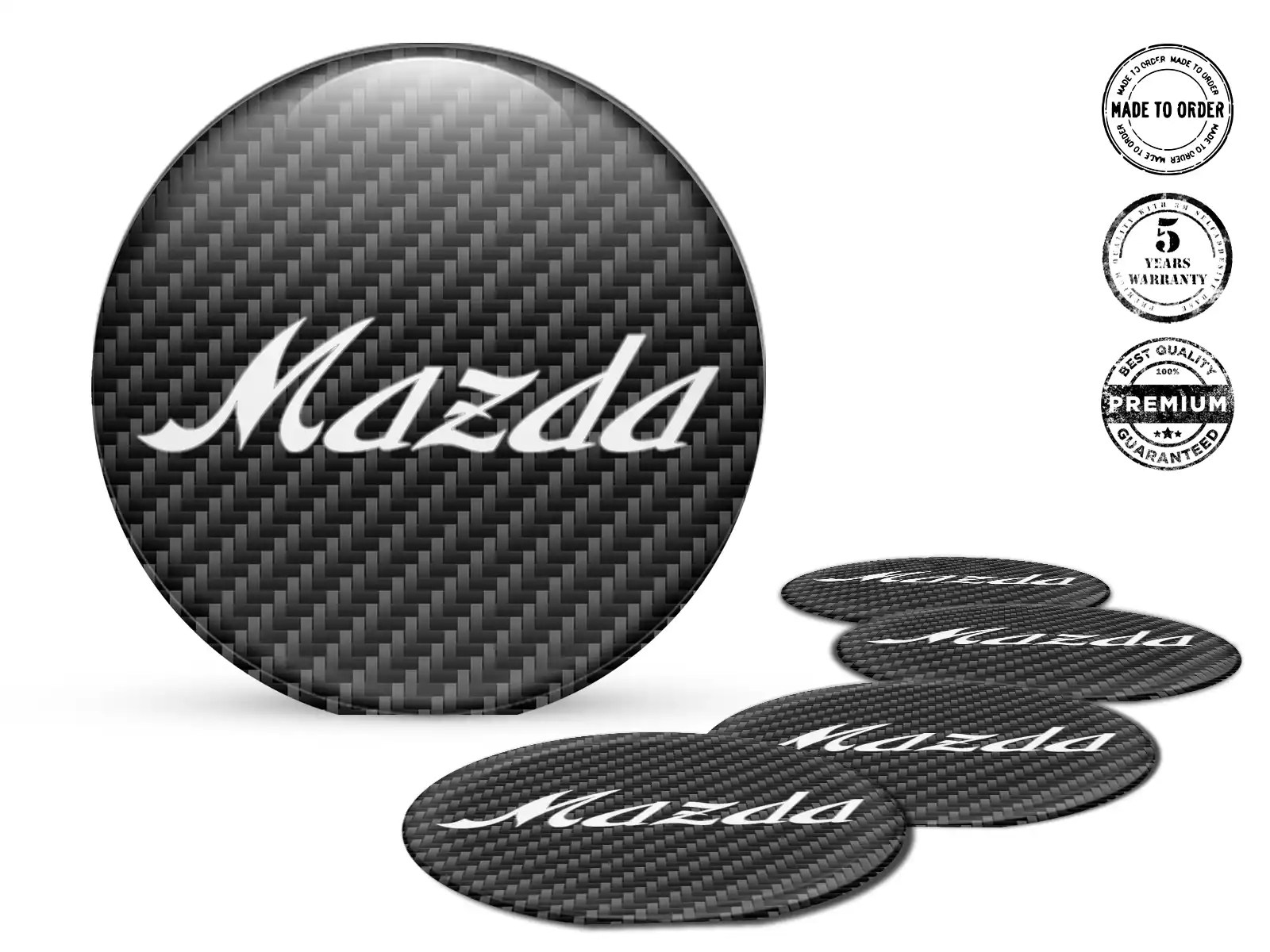 Mazda Calcomanías de Aro Autos Emblemas de Rueda Elegante